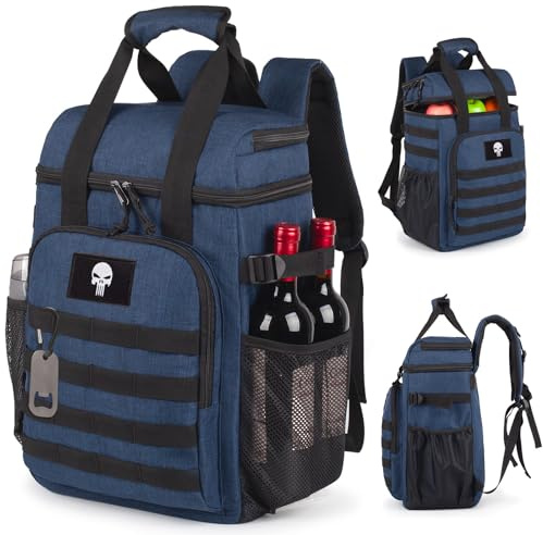 Bunnychic Mochila Térmica Táctica Almuerzo, Bolsa Antifugas para El Trabajo | Mochila Térmica Táctica Suave, Forro Aislante Antifugas Resistente Al Desgaste, Bolsa Almuerzo Portátil Para Oficina Y Picnic