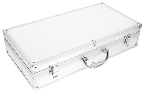 BESTonZON Estuche Maletín Metálico Portátil para Micrófonos Inalámbricos de Mano Caja de Aluminio Resistente con Protección Acolchada para Micrófonos Maletín de Trabajo Compacto y Duradero