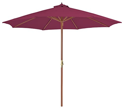 vidaXL Sonnenschirm 300cm Bordeauxrot Ampelschirm Marktschirm Gartenschirm