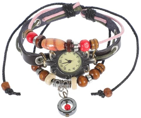 Hemobllo Retro Unisex Quarz Armbanduhr Mit Echtem Lederarmband Verstellbar Für Damen Und Herren Stilvolle Vintage Uhr Leicht Tragbar 2.56X2.76X1.18In