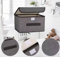 AURMOO 22L Scatole per Armadio, Contenitori con Maniglie, Organizzatori per Vestiti e Giocattoli, Tessuto non tessuto, Pieghevole(L37.5xW24.5xH24.5cm, Grigio, 2 Pezzi)