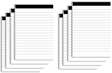 Nichela Notepad for Daily Planning and Organization of Work – 4 x 6-inches Lined Paper – Thick Bright White Paper – 30 Pages – Note Pads Ruled Pages – Pack of 8
