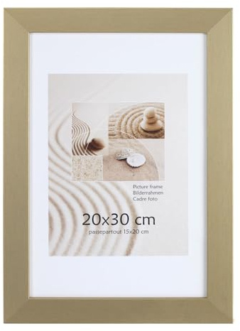 KM FOTO Bilderrahmen Holz Plexi Acryl Rahmen quadratisch Collage Wanddeko Poster S215: Farbe: Gold | Format: 50x70