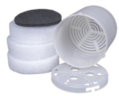 PureFlow EGO-3 Aktiv (2 Filter) Ø15cm, bestehend aus je 3 Wechselfilter + Aktivkohle, ohne Behälter. Beste Filtration für EGO3 Behälter/Whirlpools. 2x3 Filterdisks einzeln austauschbar.