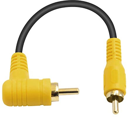 Duttek cavo audio ad angolo destro maschio a RCA 0,15 m, confezione da 1, ad angolo retto, per home theater, subwoofer, HDTV e DVD o altro con apparecchiature di connessione audio