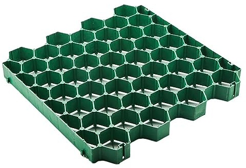 XLIHAWY Durchlässige Pflastersteine, Anti-Deformations-HDPE-Bodenstabilisierungsgitter, Landschaftsbau-Neigungsgitterboden für Landschaftsgestaltung, Parkplatz, Bodenstabilisierung (Farbe: Grün,