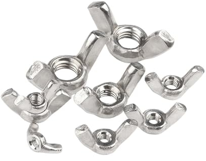 BREAKA Flügelmuttern M3 M4 M5 M6 M8 M10 M12 Rändelmutter-Befestigungssortiment-Set, Gewindemutter aus Edelstahl 304 handfest anziehen (Size : M8 (5Pcs))