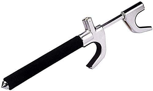 MEETOZ Universal Security Anti Theft Retractable Heavy Duty Car Steering Wheel Lock with 3 Keys - Black