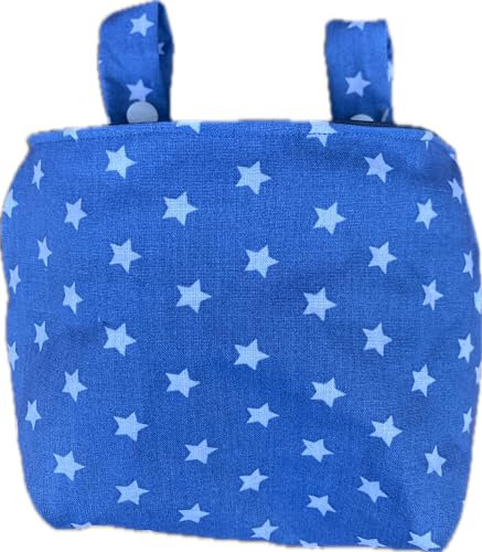 Lenkertasche/Lenkradtasche für Kinder und verschiedene Fahrzeuge wie Fahrrad, Roller, Laufrad oder Puky (Graue Sterne)