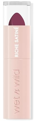 Wet n Wild Rich Satin Lip Colour, Rouge à Lèvres Longue Durée avec Finition Satinée, Formule Non-Séchante, Hydratante et Richement Pigmentée avec Texture Veloutée, Berried Life