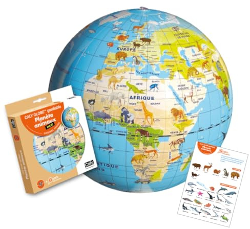 Caly – Globo inflable «Planeta animales» 42 cm – Un globo para niños que quieren entender el mundo de los animales – 033F