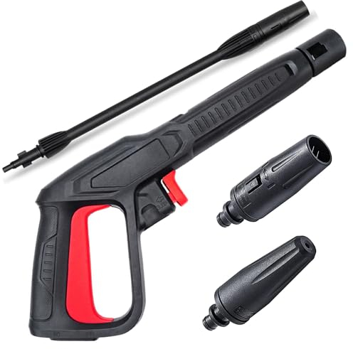 2350 PSI High Pressure Washer Trigger Spray Gun Lance Washer Replacement Kit Quick Connect Release System for Bosch, AQT with Adjustable Spray Wand Nozzle & Rotating Turbo Nozzle