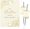 Etichette per Stelline Scintille Luminose Matrimonio, Cartoncini Biglietti per Scintilli Luminosi Nozze Sposi Taglio Torta Anniversario Fidanzamento Compleano Feste Decorazioni (100pz-Fiore)