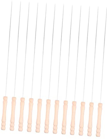 Lot De 12 Brochettes À Brochettes En Acier Inoxydable Pour Grillades De Viande Et De Légumes
