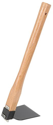 HAKIDZEL Azada De Jardín De Acero Mango De Madera para Labrar y Plantar, Herramienta Manual Resistente para Jardinería Al Aire Libre y Cultivo De Verduras, Útil para Aflojar Tierra y Deshierbar