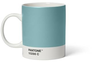 Pantone Taza de café de porcelana, apta para lavavajillas, 375 ml, color azul hielo 10286