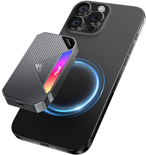 SSD portátil magnético FP107 4TB - 2050MB/s SSD externo con iluminación RGB dinámica y USB 3.2 Gen2x2 20Gbps, diseñado para grabar y almacenar video 4K ProRes HD en PS5/PC/Mac/iPhone15
