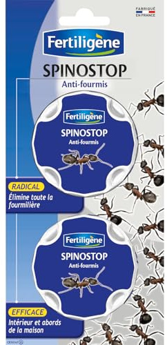FERTILIGÈNE Boîte Anti-Fourmis Spin – Action Radicale & Durable – Élimine le Nid et la Reine – Intérieur & Extérieur – Pack de 2 Boîtes (2x10g)