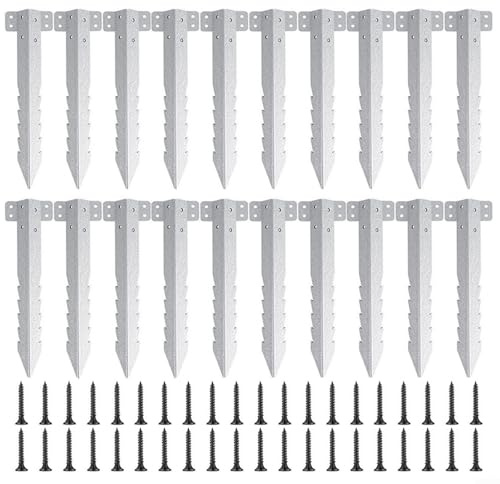 Supports robust en métal pour traverses de chemin de fer polyvalentes, emballage de 10 ou 20 pièces, supports de jardin pour plates-bandes surélevées, pots de fleurs en bois, bordure de chemin (10