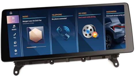 Erisin 12,3 Qualcomm 8GB+128GB Android 14 Radio Coche Bluetooth para BMW X3 F25 X4 F26 (2014-2017) Sistema NBT Estéreo GPS Navegador CarPlay Android Auto Dab+ WiFi 4G DSP Pantalla IPS USB Canbus