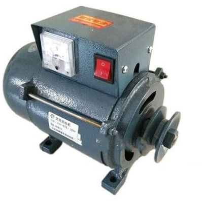 Generador AG sin escobillas, 5KW/7KW, 220 V, portátil, de imán permanente y bobinado de cobre puro, con transmisión por correa sin escobillas, con motor de gasolina y diésel de doble combustible (5000