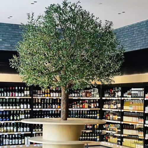 Glenmi Olivo Artificial de Aspecto Realista, construcción ecológica, Aspecto Fresco Todo el año, sin Mantenimiento, Ideal for el hogar, centros comerciales o escaparates.(3.5mx3m)