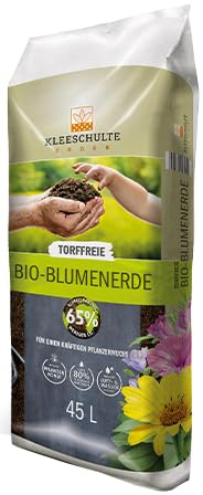 Kleeschulte Bio Blumenerde 45L – Torffrei & Gebrauchsfertig | Universalerde für Zimmer-, Balkon- & Beetpflanzen | ECOCERT zertifizierte Bio-Qualität | 65% weniger CO₂