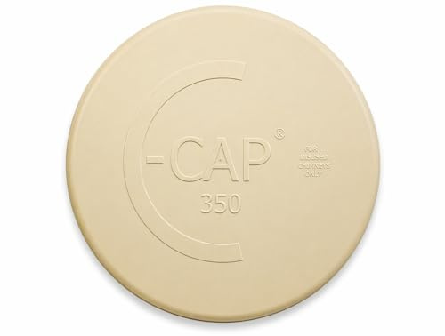 C-Cap Chimney Cowl 350mm – Buff Chimney Cap for Disused Flues – Fits Large Pots up to 330mm – Rain, Bird & Debris Protection – Easy Push-Fit Ventilated Cover