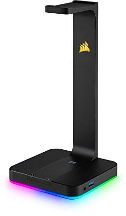 Corsair ST100 RGB Premium, Soporte de Auriculares, Negro