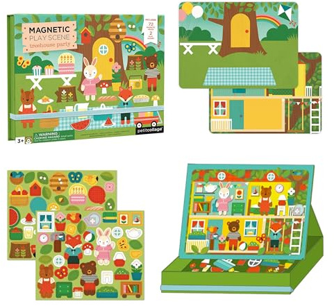 Petit Collage Magnetic Play Set | Treehouse,Multicolor,Small