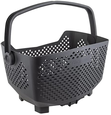 racktime BASKIT Edge 2.0 Fahrradkorb, SNAPIT 2.0, 20 l, abnehmbar, schwarz | SNAPIT 2.0 Adapter vormontiert, Zu 50% recycelter Kunststoff*, 20 l Fassungsvermögen, Robust und wetterfest, Ergonomisch