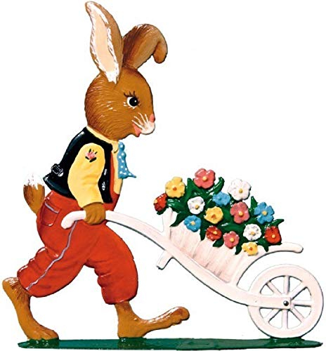 Wilhelm Schweizer Zinnfigur Hase mit Schubkarren