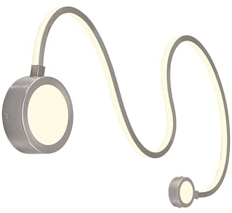 Lindby LED Wandleuchte, Wandlampe Innen Rion dimmbar (Modern) in Alu aus Metall (1 flammig) - Wandstrahler Wandbeleuchtung Schlafzimmer/Wohnzimmer Wohnzimmerleuchte