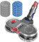 DrRobor Cabezal de Fregona Eléctrica para Dyson V12/ V10 Slim Aspiradora, Cabezal de Trapeador con Tanque de Agua con 12 Almohadillas de Trapeador