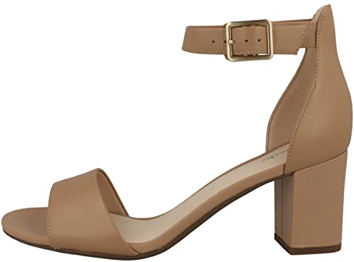 Clarks Deva Mae, Sandali con Cinturino alla Caviglia Donna, Camel Leather, 37.5 EU