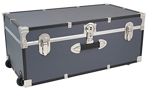 Seward Explorer Trunk with Wheels & Lock, Gray, 30-Inch