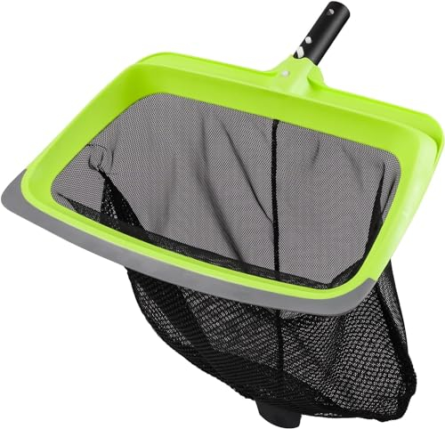 GSTgp Retino per piscina, retino per foglie, bordo in gomma e telaio rinforzato, retino a doppio strato