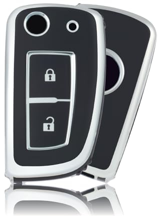 OFFCURVE Etui a Cle Voiture Coque Clé, Étui à Clés Couvre Clef Cache Clef Apte à Nissan Pulsar Micra Juke Qashqai X-Trail Rogue Murano Maxima Altima Geniss Quest Tiida Pathfinder Kicks Sunny Kashkay