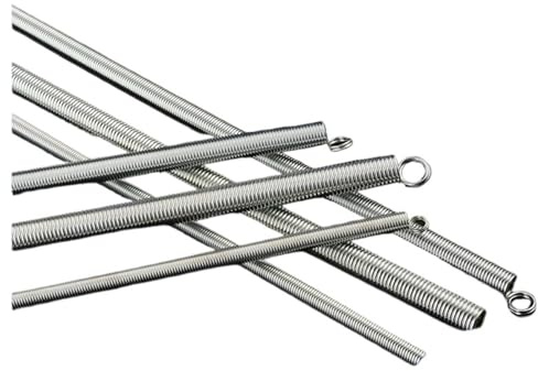 Xhuan- Muelles de Presión Zinc Plated Automatic Close Door Pullback Tension Spring Steel 65Mn Cylindroid Helical Coil Extension Gate Closure, Robusto multiusos(1.2 X 10 X 390mm)