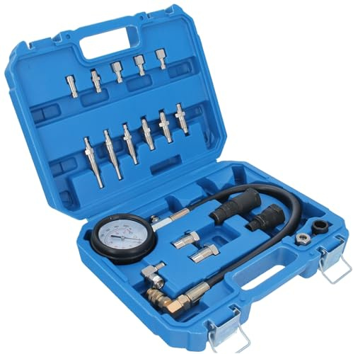 GEPCO Kompressionsdruckprüfer Satz für Dieselmotoren TDi CDI TD 0-70 Bar Druckmanometer Kompressionsprüfer KFZ Pkw Lkw Motor