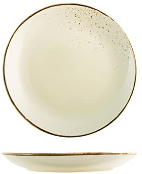 H&H Reactive Lot de 6 assiettes plates 27 cm Blanc ivoire
