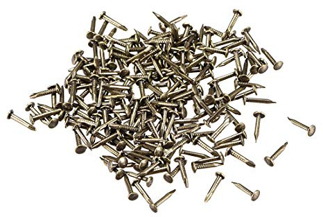 uxcell Small Tiny Nails 1.2x8mm(DxL) for Wooden DIY Decorative Pictures Boxes Household Accessories Bronze Tone 300pcs