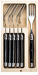 Laguiole Style de Vie Gabeln Premium Line, 6-teilig, Schwarz