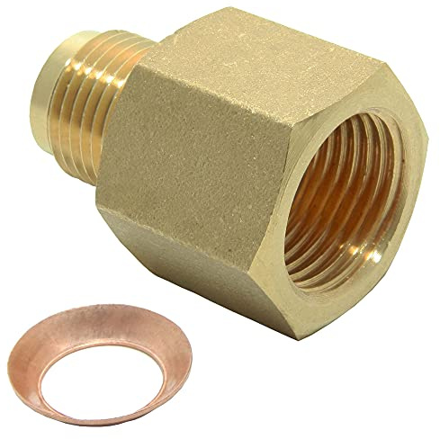 Reduzierung M3/8 auf F1/2 Zoll für passende Kältemittelleitung Kupferrohre von z.B. R32/R410a/R134a/R1234yf Klimaanlagen