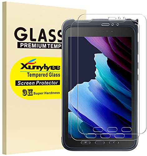 XunyLyee [2 Stück Schutzfolie für Samsung Galaxy Tab Active 5/ Active 3 (8,0 Zoll) Panzer Schutz Glas Displayschutz