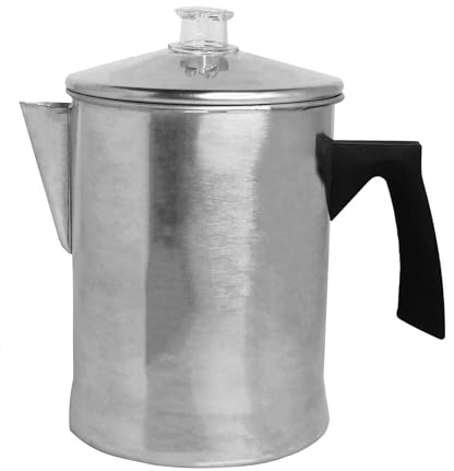 MIRRO 9 Cup Aluminum Coffee Percolator with Cool-touch Handle