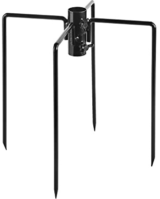 iBorn Stabilizzatore con palo in metallo, base a 4 rebbi, adatta per la maggior parte delle mangiatoie per uccelli, base di ricambio per esterni