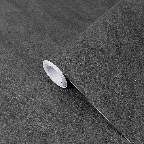 Fantasnight Klebefolie Möbel Grau 90 x 500cm Betonoptik Möbelfolie | Dunkelgrau Selbstklebende Folie Matt Folie für Möbel Küche Wasserdicht Tapete