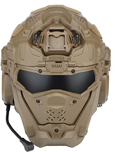 WLXW Tactical Assault Helmet II Mit Maske Headset Fan Nachtsichtgerät Military Hunting Paintball Airsoft Zubehör Ausrüstung Gear