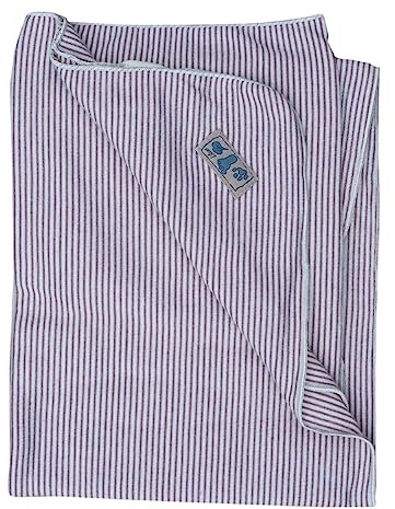 Lilano, Leichte Merino/Seide Ringel Babydecke, 70% Wolle (KBA), 30% Seide, 210Gr./m² (Mauve Geringelt)